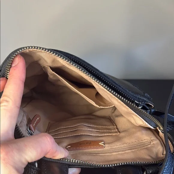 The Sak Black Leather Loyola Mini Convertible Crossbody/Backpack - Picture 3 of 3